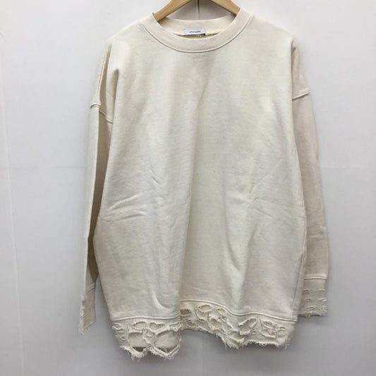 ジーナシス JEANASIS トレーナー 長袖 JS063915CF FREE 無地 オフホワイト / オフホワイト /  レディース USED 古着 中古 10140852