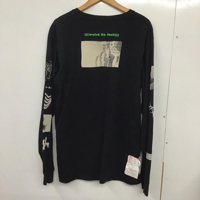 ディーゼル DIESEL カットソー 長袖 長袖カットソー プリントカットソー クルーネック L プリント 黒 / ブラック /  メンズ USED 古着 中古 10132370