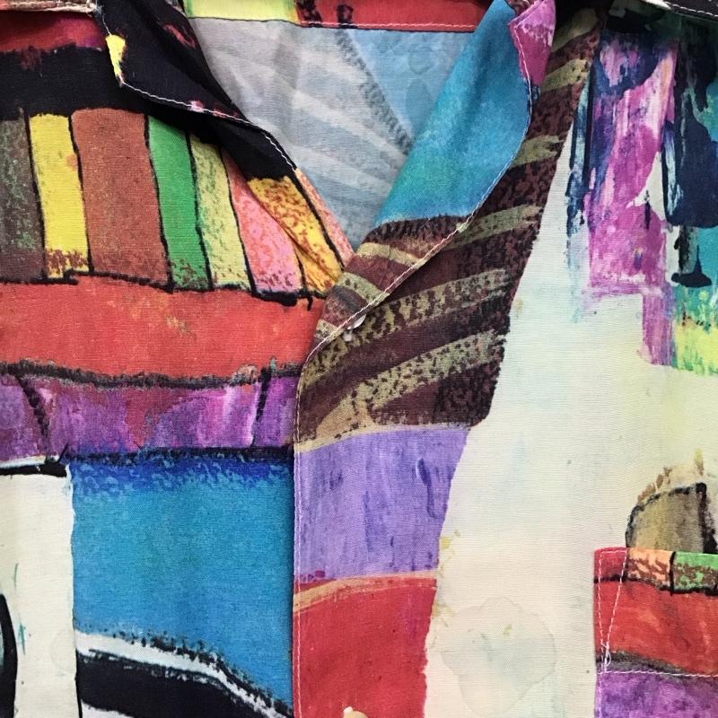 ジュンメン JUNMEN シャツ、ブラウス 半袖 半袖シャツ プリントシャツ ポケットシャツ 80s 90s プリント マルチカラー / マルチカラー /  メンズ USED 古着 中古 10131110