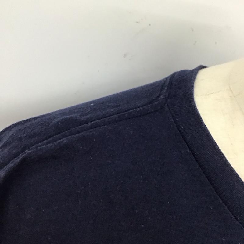 アディダス adidas Tシャツ 半袖 80年代 万国旗タグ USA製 ロゴ、文字 紺 / ネイビー /  メンズ USED 古着 中古 10118125