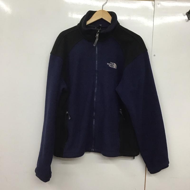 ザノースフェイス THE NORTH FACE ジャケット、上着 ジャケット、ブレザー ジップアップフリースジャケット アウター 長袖ジャケット S ロゴ、文字 黒 / ブラック / X 青 / ブルー /  メンズ USED 古着 中古 10142370
