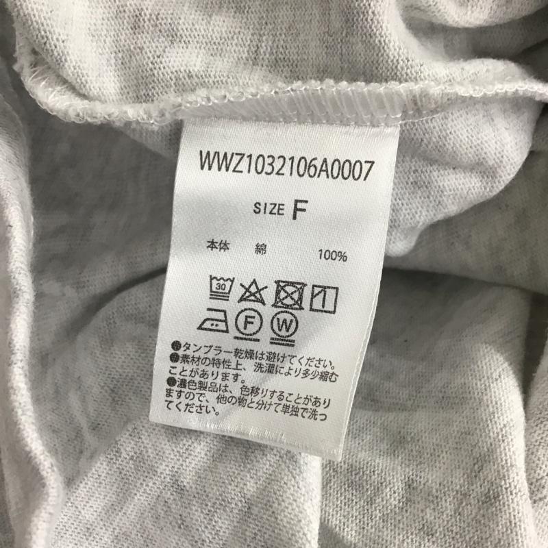 スラッピー SLOPPY カットソー 七分袖 ラグラン FREE ロゴ、文字 黒 / ブラック / X 灰 / グレー /  レディース USED 古着 中古 10149787