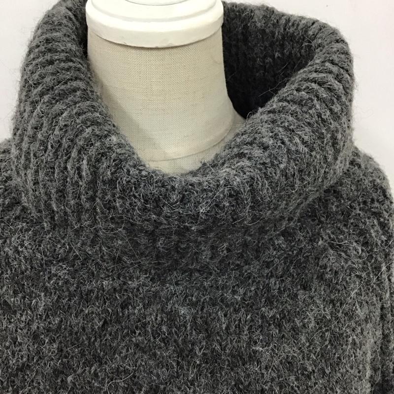 ザラ ZARA ニット、セーター 長袖 9598 165 802 タートルネック L 無地 ダークグレー / ダークグレー /  レディース USED 古着 中古 10119620