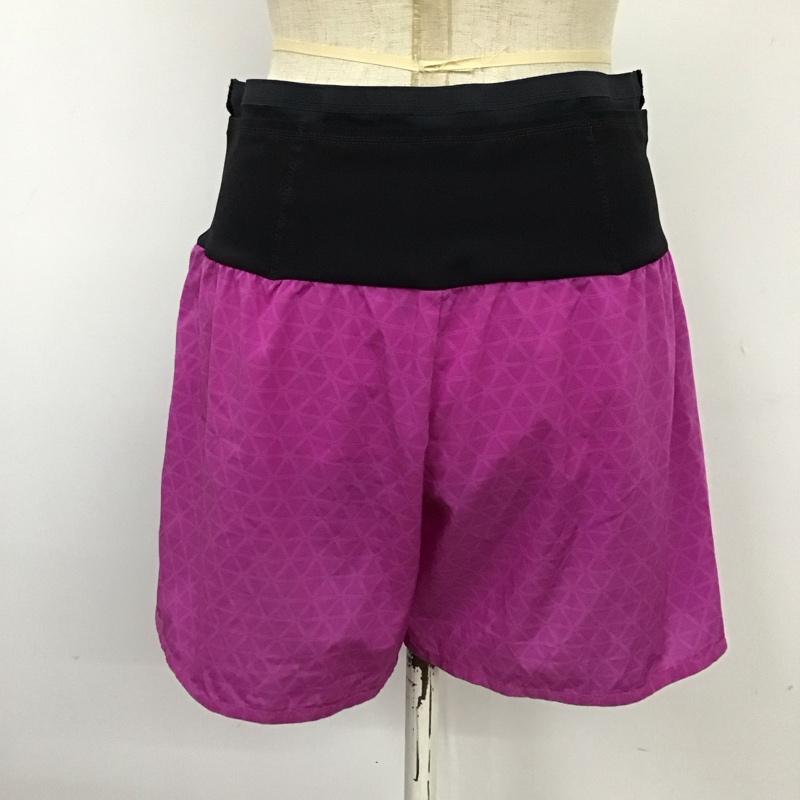 ザノースフェイス THE NORTH FACE パンツ ショートパンツ NBW41571 ノベルティーフライウェイトレーシングショート アウトドア L ロゴ、文字 紫 / パープル / X 黒 / ブラック /  レディース USED 古着 中古 10118718