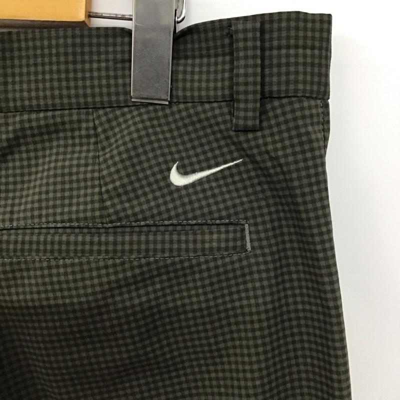 ナイキ NIKE パンツ スラックス スラックスパンツ ワイドパンツ センタータックパンツ golf XL チェック カーキ / カーキ /  メンズ USED 古着 中古 10149718