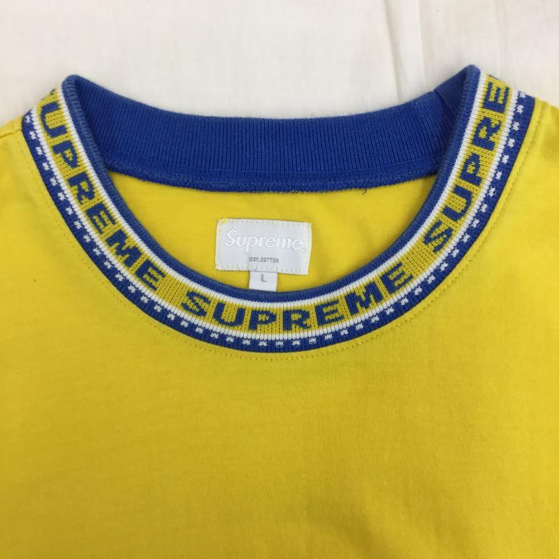 シュプリーム Supreme Tシャツ 半袖 L ワンポイント 黄 / イエロー /  メンズ USED 古着 中古 10110703