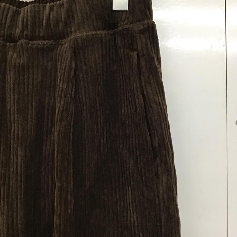 フリークスストア FREAK S STORE ボトムス ボトムス カット コーデュロイ ワイド ストレート パンツ 1349248900099 S 無地 茶 / ブラウン /  レディース USED 古着 中古 10141576