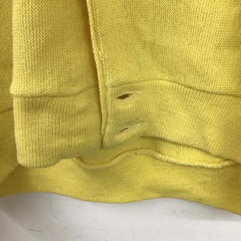 ラコステ LACOSTE カーディガン 長袖 長袖カーディガン 前ボタン ニットカーディガン ロゴ、文字 黄 / イエロー /  メンズ USED 古着 中古 10145039