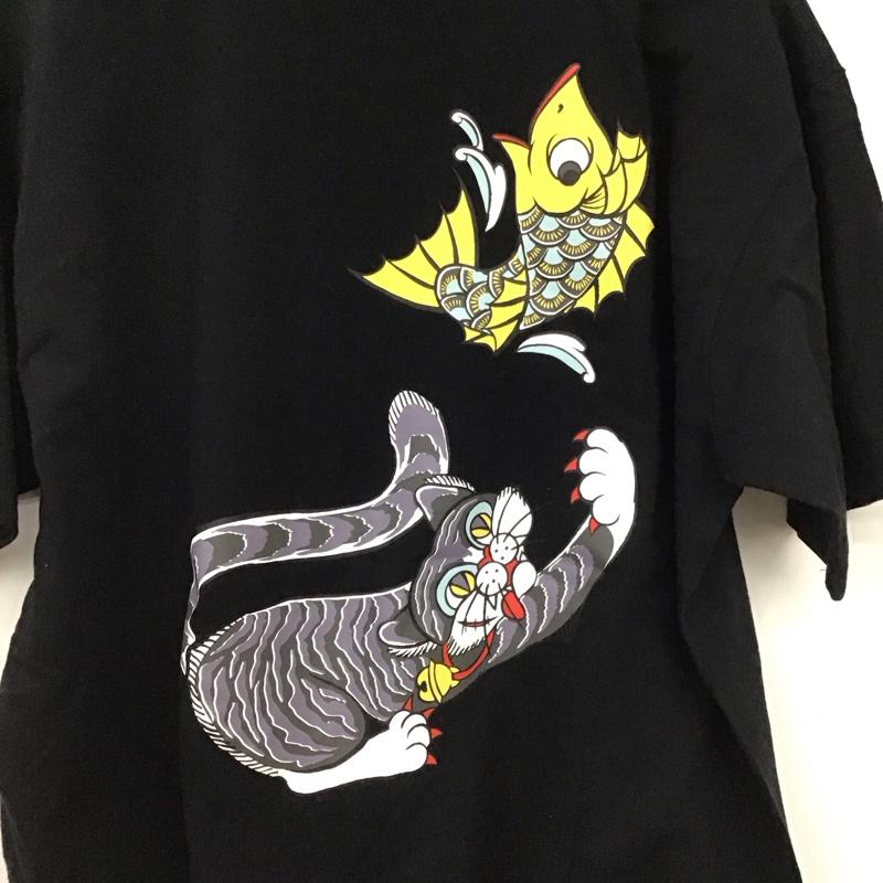 カオス フィッシング クラブ Chaos Fishing Club Tシャツ 半袖 半袖カットソー プリントTシャツ クルーネックカットソー L ロゴ、文字 黒 / ブラック /  メンズ USED 古着 中古 10147056