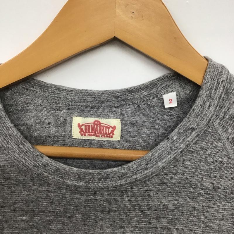 ハリウッドランチマーケット H.R MARKET カットソー 七分袖 七分丈カットソー クルーネックカットソー ラグラン 2 無地 灰 / グレー /  メンズ USED 古着 中古 10147590