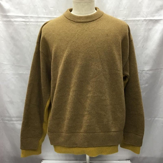 ヨーク YOKE ニット、セーター 長袖 YK22AW0432S CONNECTINGCREWNECKSWEATER 長袖ニット セーター 3 無地 ベージュ / ベージュ / X 黄 / イエロー /  メンズ USED 古着 中古 10106599