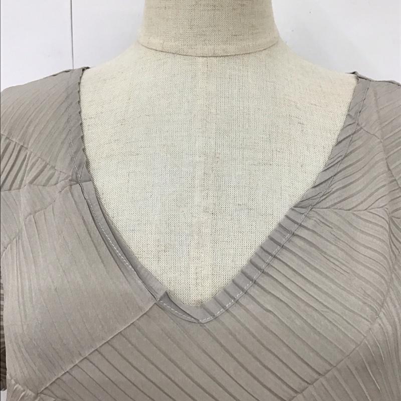 パターントルソ patterntorso ワンピース ロングスカート 半袖ロングワンピース フレアスカート Vネック 無地 灰 / グレー /  レディース USED 古着 中古 10116329