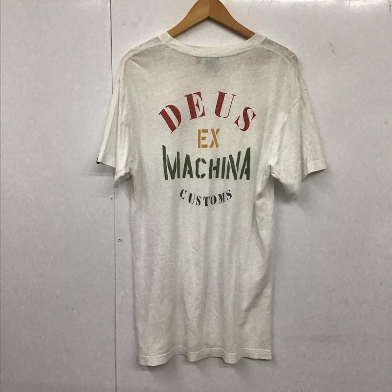 デウスエクスマキナ DEUS EX MACHINA Tシャツ 半袖 半袖カットソー プリントTシャツ クルーネックカットソー XS ロゴ、文字 白 / ホワイト /  メンズ USED 古着 中古 10132414