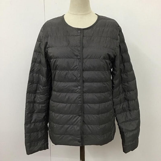 ユニクロ UNIQLO ジャケット、上着 ジャケット、ブレザー 211-400717 ノーカラーウルトラライトダウン ダウンジャケット M 無地 灰 / グレー /  レディース USED 古着 中古 10118005
