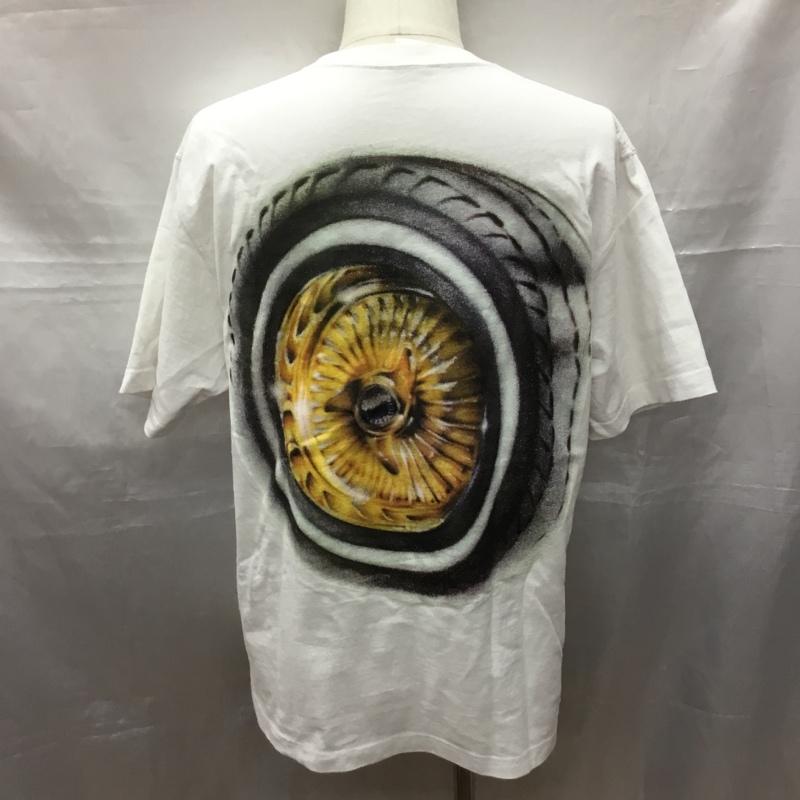 ブラックアイパッチ Black eye patch Tシャツ 半袖 半袖カットソー プリントTシャツ クルーネックカットソー M プリント 白 / ホワイト /  メンズ USED 古着 中古 10116586
