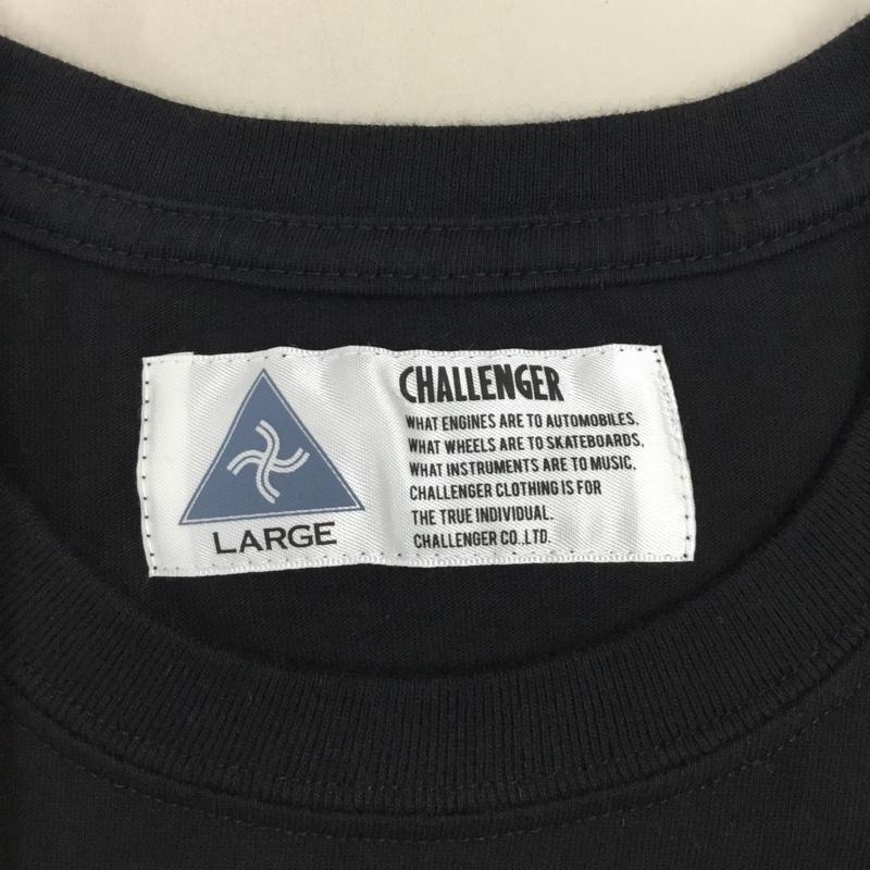 チャレンジャー CHALLENGER Tシャツ 半袖 半袖カットソー プリントTシャツ クルーネックカットソー L プリント 黒 / ブラック /  メンズ USED 古着 中古 10112207