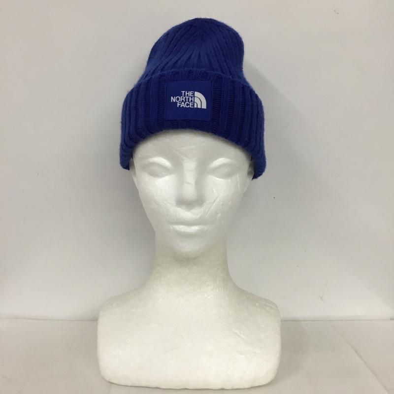 ザノースフェイス THE NORTH FACE 帽子 ニット帽 ロゴ、文字 青 / ブルー /  メンズ USED 古着 中古 10131948