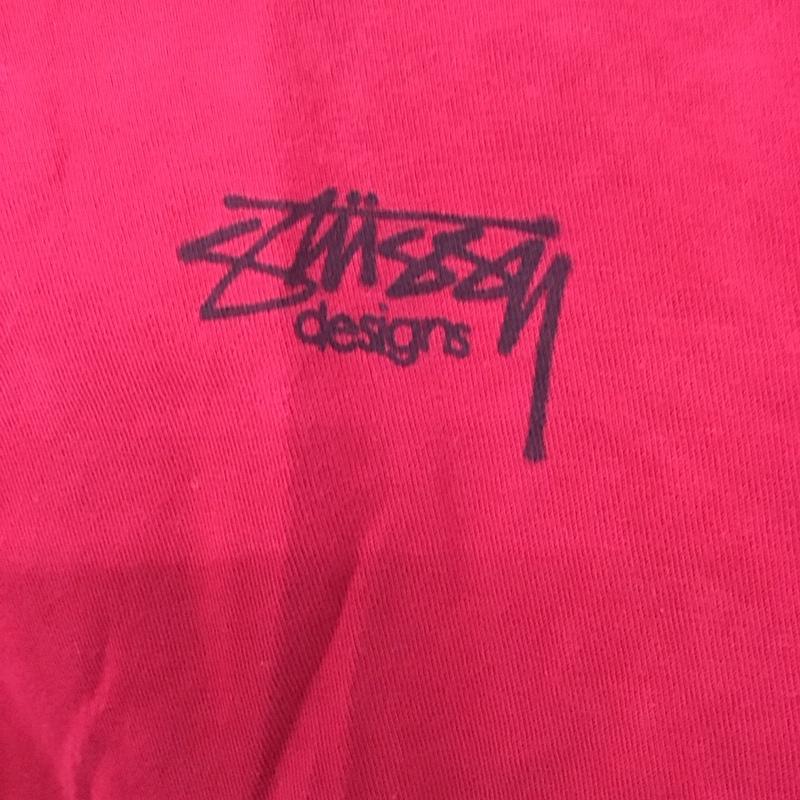 ステューシー STUSSY Tシャツ 半袖 S ロゴ、文字 X プリント 赤 / レッド /  メンズ USED 古着 中古 10128551