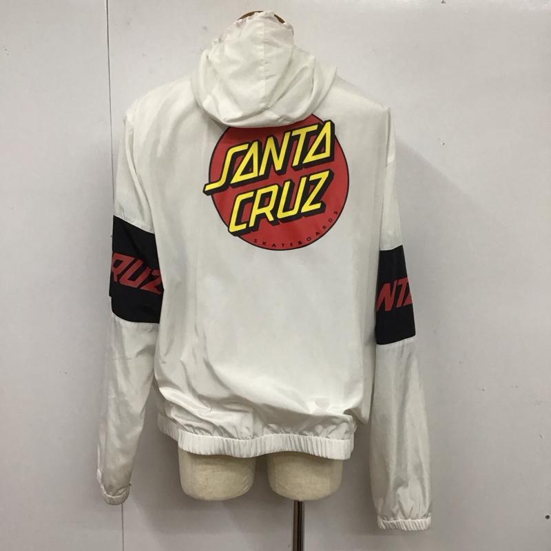 サンタクルーズ SANTA CRUZ ジャケット、上着 ジャンパー、ブルゾン ジップアップジャケット ジャンパー ナイロンジャケット カジュアルジャケット アウター XL プリント 白 / ホワイト /  メンズ USED 古着 中古 10116645