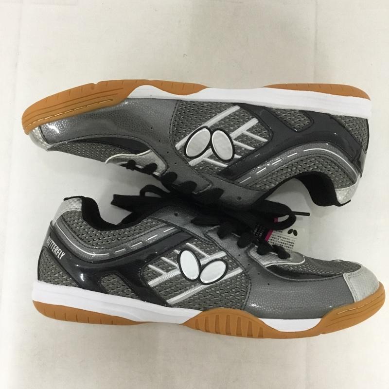 バタフライ BUTTERFLY スニーカー スニーカー NXB1300 93640 レゾライン サル 卓球シューズ 27cm 27.0cm ロゴ、文字 黒 / ブラック / X ダークグレー / ダークグレー /  メンズ USED 古着 中古 10142509