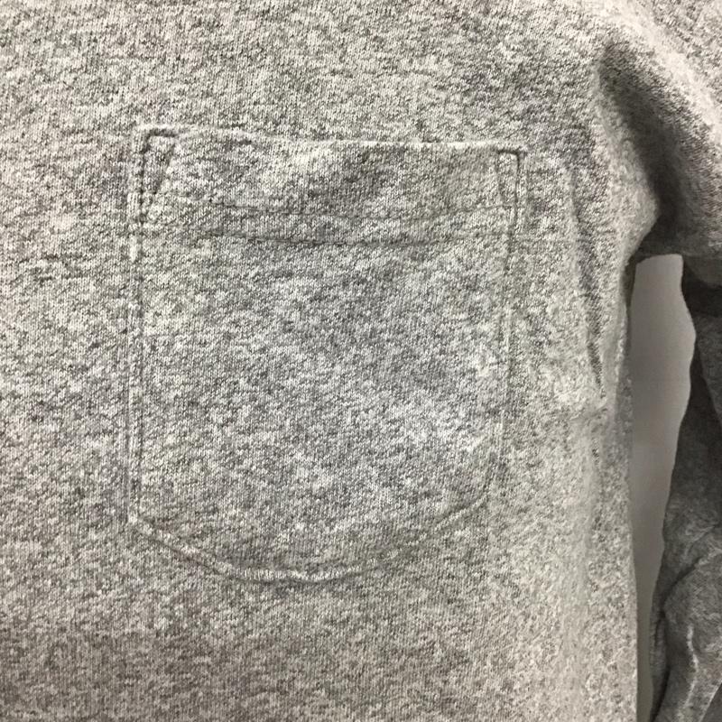 グッドオン Good On Tシャツ 長袖 クルーネック ロンT 胸ポケット M 無地 灰 / グレー /  メンズ USED 古着 中古 10122160