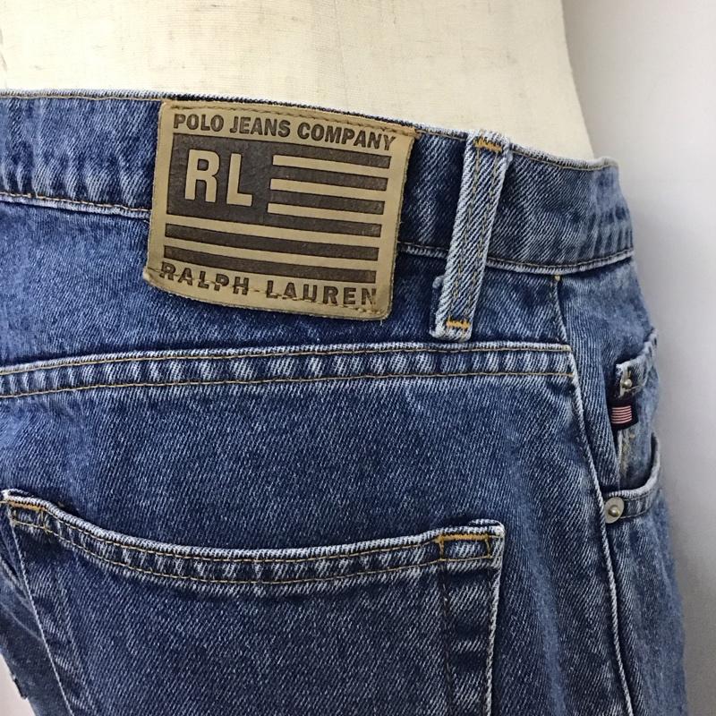 ポロジーンズカンパニー POLO JEANS COMPANY パンツ デニム、ジーンズ デニムパンツ ストレートパンツ ワイドパンツ カジュアルパンツ 34 無地 インディゴ / インディゴ /  メンズ USED 古着 中古 10114664