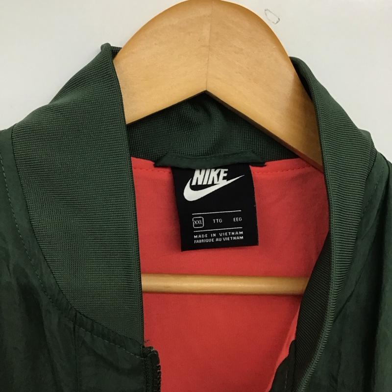 ナイキ NIKE ジャケット、上着 ジャンパー、ブルゾン ar2215-370 ウーブンジャケット ナイロンジャケット XXL ロゴ、文字 緑 / グリーン /  メンズ USED 古着 中古 10147383