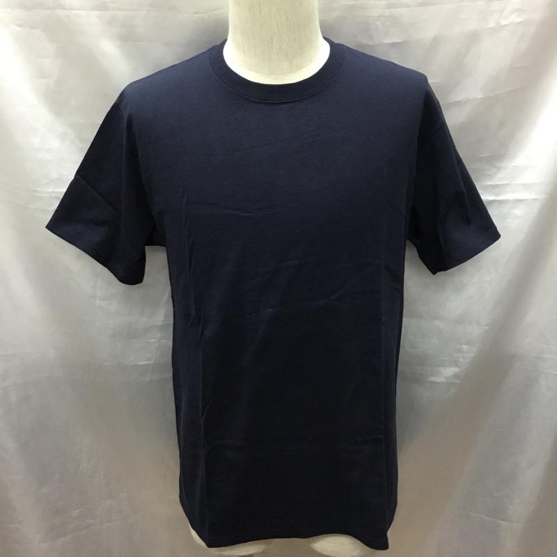 チャンピオン Champion Tシャツ 半袖 半袖カットソー プリントTシャツ クルーネックカットソー M 無地 紺 / ネイビー /  メンズ USED 古着 中古 10117713