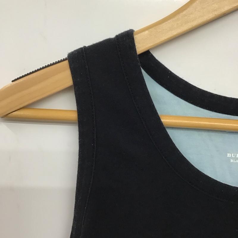 バーバリーブラックレーベル BURBERRY BLACK LABEL タンクトップ タンクトップ タンクトップ ノースリーブカットソー クルーネック 2 ロゴ、文字 黒 / ブラック /  メンズ USED 古着 中古 10140275