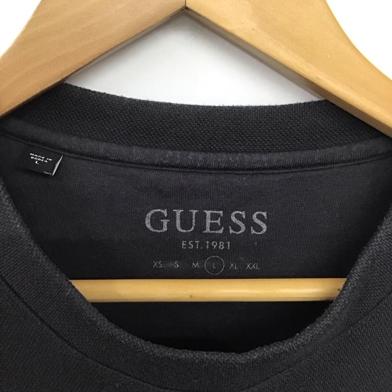 ゲス Guess トレーナー 長袖 長袖トレーナー スウェット クルーネック プルオーバー L ロゴ、文字 ダークグレー / ダークグレー /  メンズ USED 古着 中古 10146567