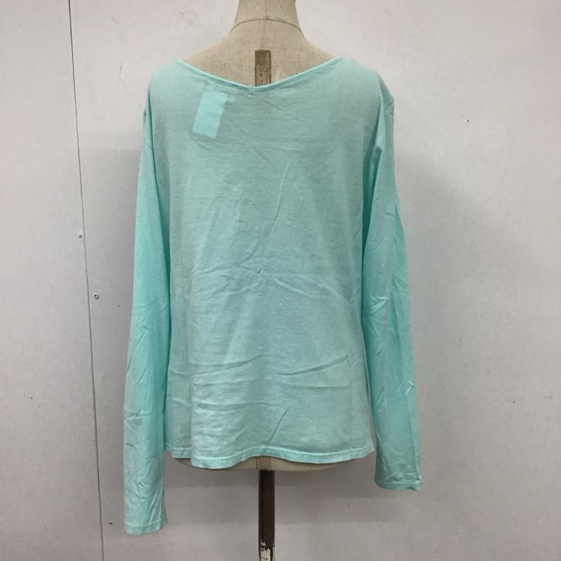アニエス・ベー agnes b. カットソー 長袖 Vネック ロンT 3 無地 水色 / ライトブルー /  レディース USED 古着 中古 10116707