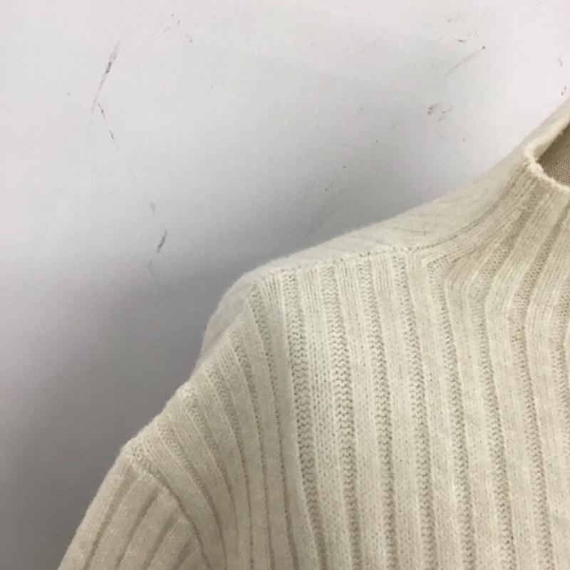 ミラオーウェン Mila Owen ワンピース ロングスカート 09WN0224182 モックネック ニットワンピース 長袖 リブ 0 ボーダー柄 アイボリー / アイボリー / X 黒 / ブラック /  レディース USED 古着 中古 10123219
