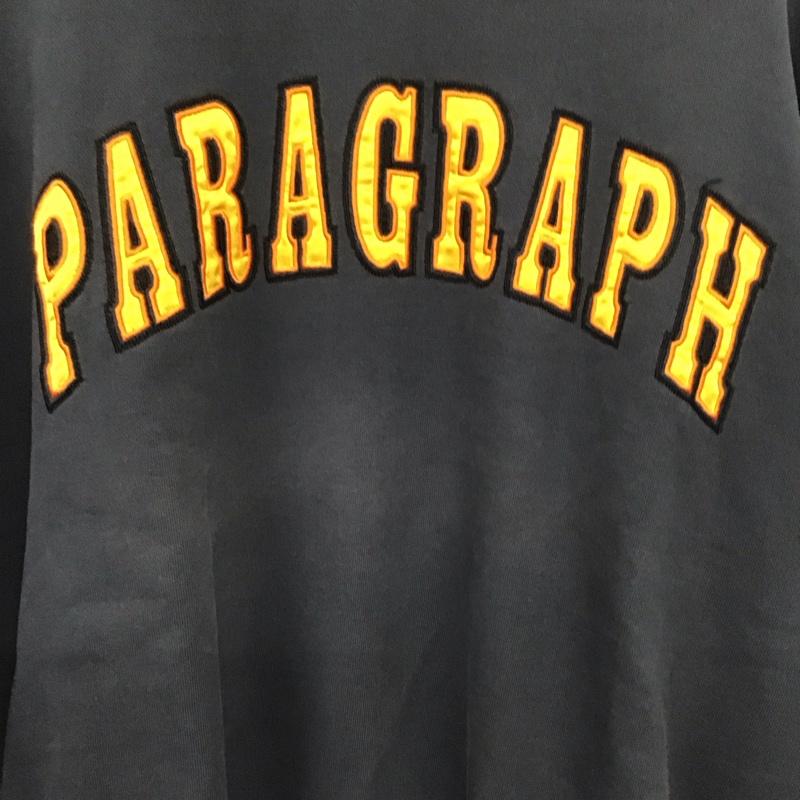 パラグラフ Paragraph トレーナー 長袖 長袖トレーナー スウェット クルーネック プルオーバー 4 ロゴ、文字 黒 / ブラック /  メンズ USED 古着 中古 10137275