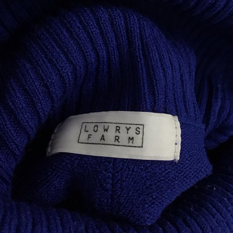 ローリーズファーム LOWRYS FARM ワンピース ロングスカート LF722052AD タートルネック ニットワンピース 長袖 FREE 無地 青 / ブルー /  レディース USED 古着 中古 10122108