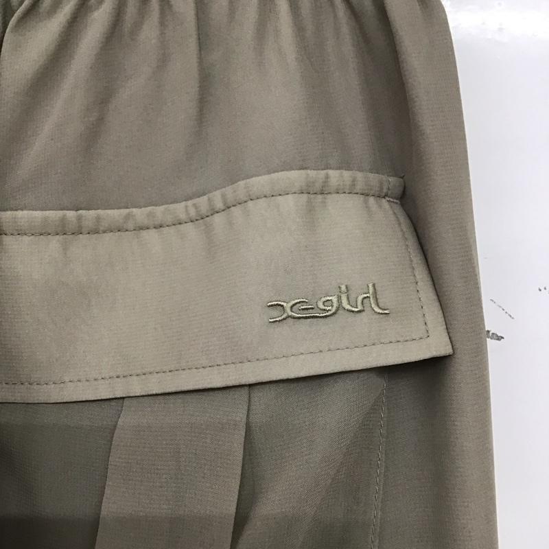 エックスガール X-girl パンツ ワークパンツ、ペインターパンツ シフォンワークパンツ ワイドパンツ S ロゴ、文字 ベージュ / ベージュ /  レディース USED 古着 中古 10145184