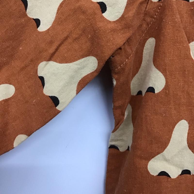 ゴースローキャラバン go slow caravan シャツ、ブラウス 長袖 350259 鼻柄 1 プリント 橙 / オレンジ /  メンズ USED 古着 中古 10142923