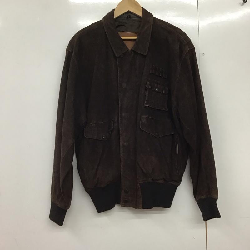 メンズビギ MEN S BIGI ジャケット、上着 ジャンパー、ブルゾン ジップアップジャケット アウター 古着 80s L 無地 茶 / ブラウン /  メンズ USED 古着 中古 10144447
