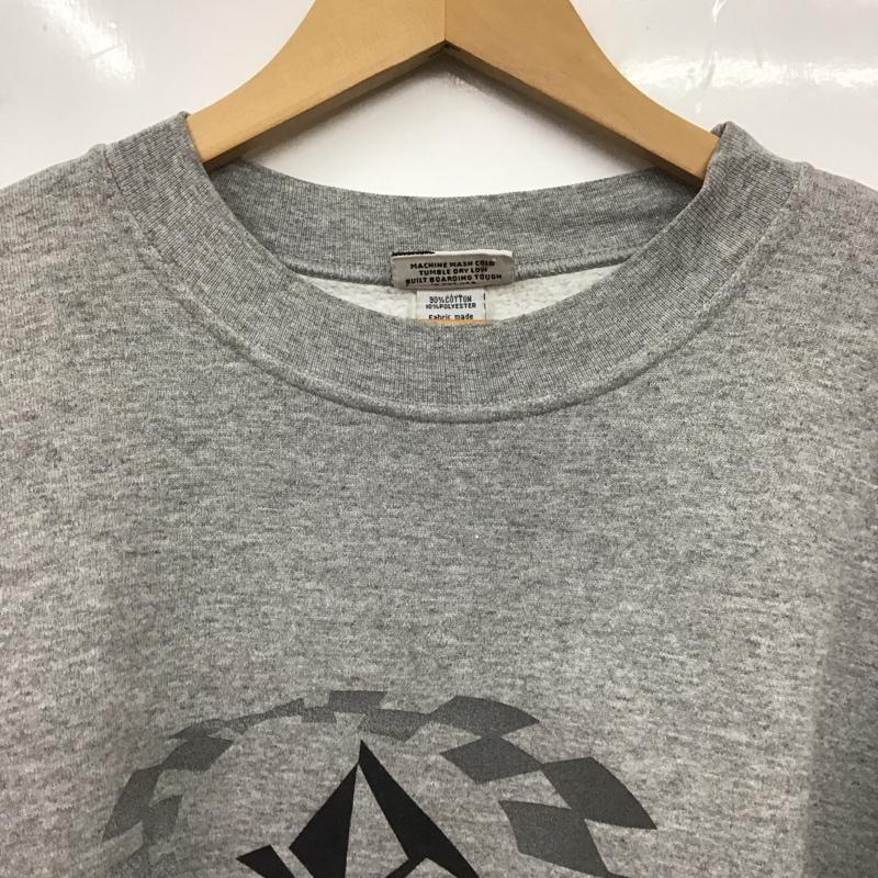 ボルコム VOLCOM トレーナー 長袖 長袖トレーナー スウェット クルーネック プルオーバー 90S 旧タグ M ロゴ、文字 灰 / グレー /  メンズ USED 古着 中古 10131975
