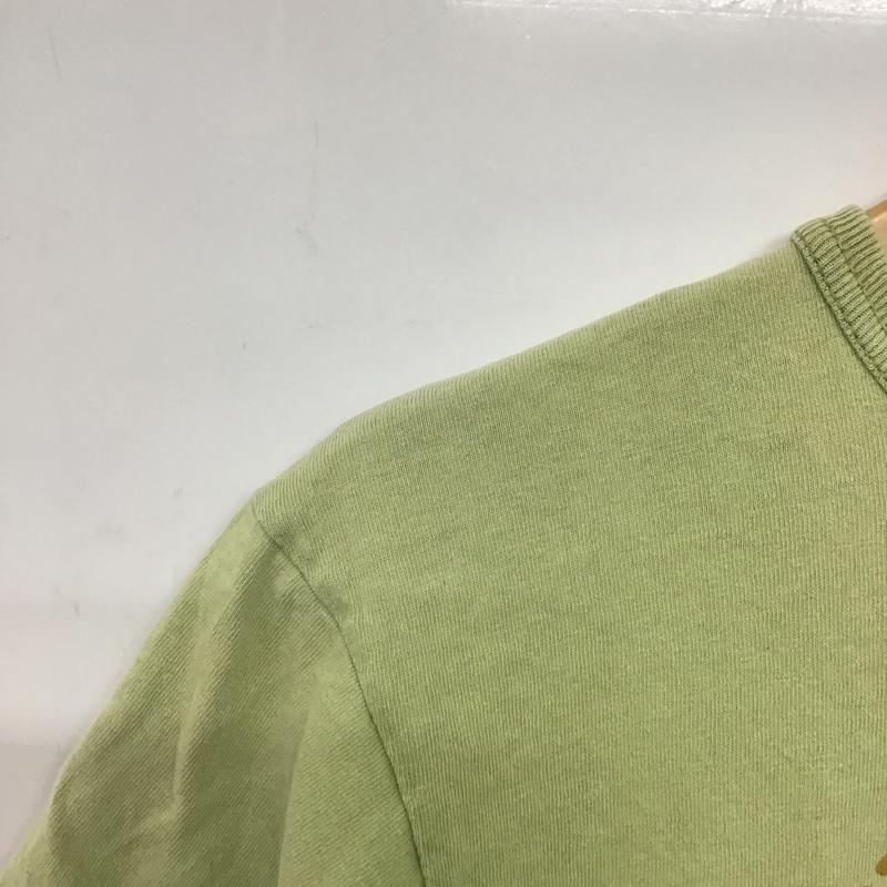 デラックスウエア DELUXEWARE Tシャツ 半袖 L プリント X ロゴ、文字 薄緑 / ライトグリーン /  メンズ USED 古着 中古 10145665
