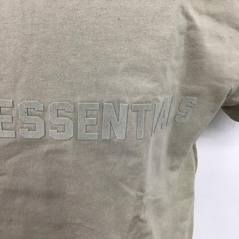 エッセンシャルズ ESSENTIALS Tシャツ 半袖 半袖カットソー プリントTシャツ クルーネックカットソー XXS ロゴ、文字 ベージュ / ベージュ /  メンズ USED 古着 中古 10126723