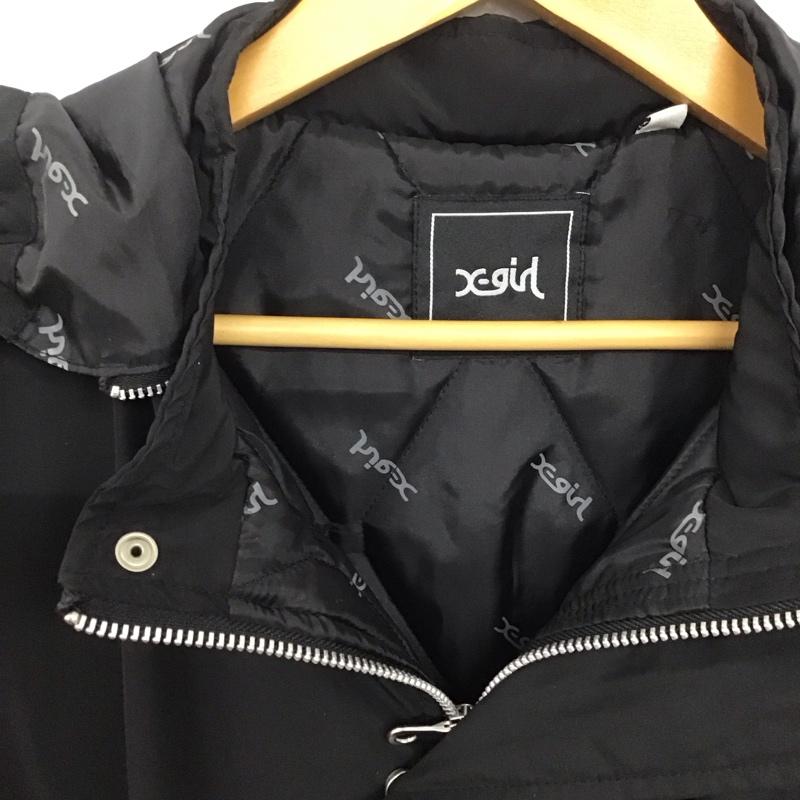 エックスガール X-girl コート コート一般 05193514 モッズコート 1 プリント 黒 / ブラック /  レディース USED 古着 中古 10142759