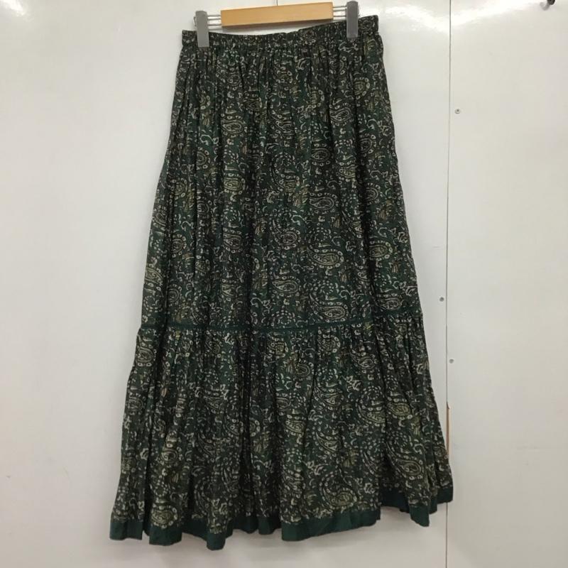 ニコアンド niko and... スカート ロングスカート 総柄 緑 / グリーン /  レディース USED 古着 中古 10151156