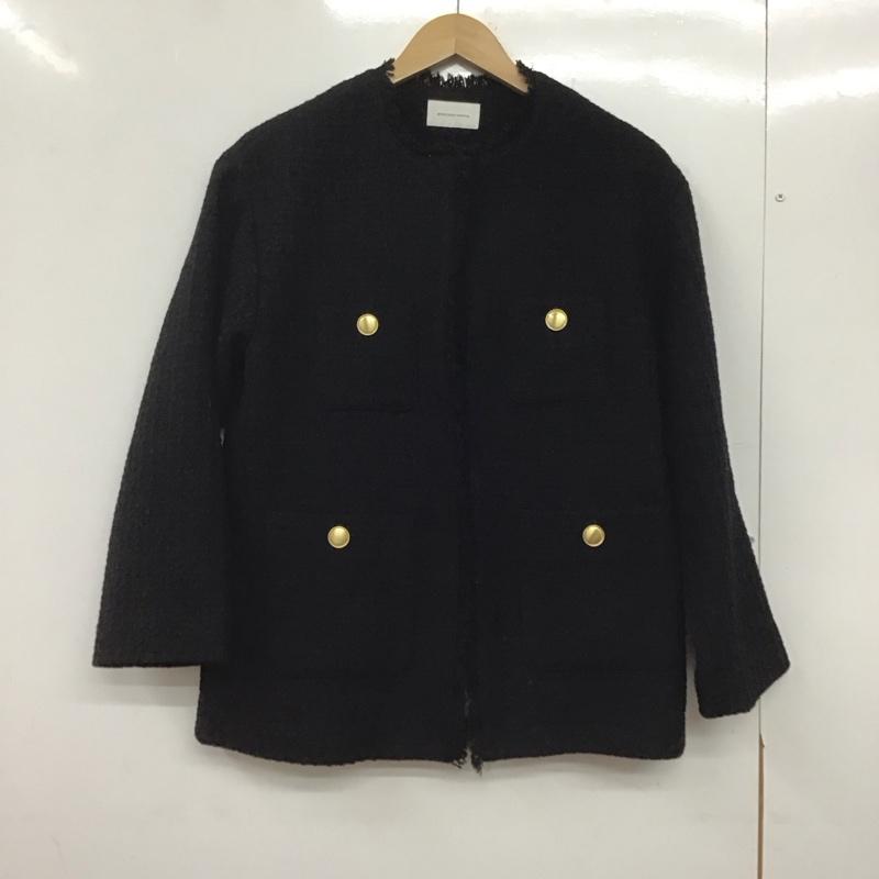 グリーンレーベルリラクシング green label relaxing ジャケット、上着 ジャケット、ブレザー カジュアルジャケット アウター ショートジャケット 38 総柄 黒 / ブラック /  レディース USED 古着 中古 10145430