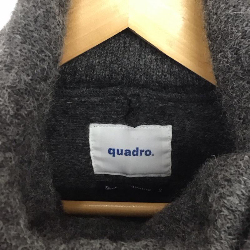 クオドロ quadro コート コート一般 長袖ニットコートジャケット アウター タートルネック 2 無地 灰 / グレー /  メンズ USED 古着 中古 10142360