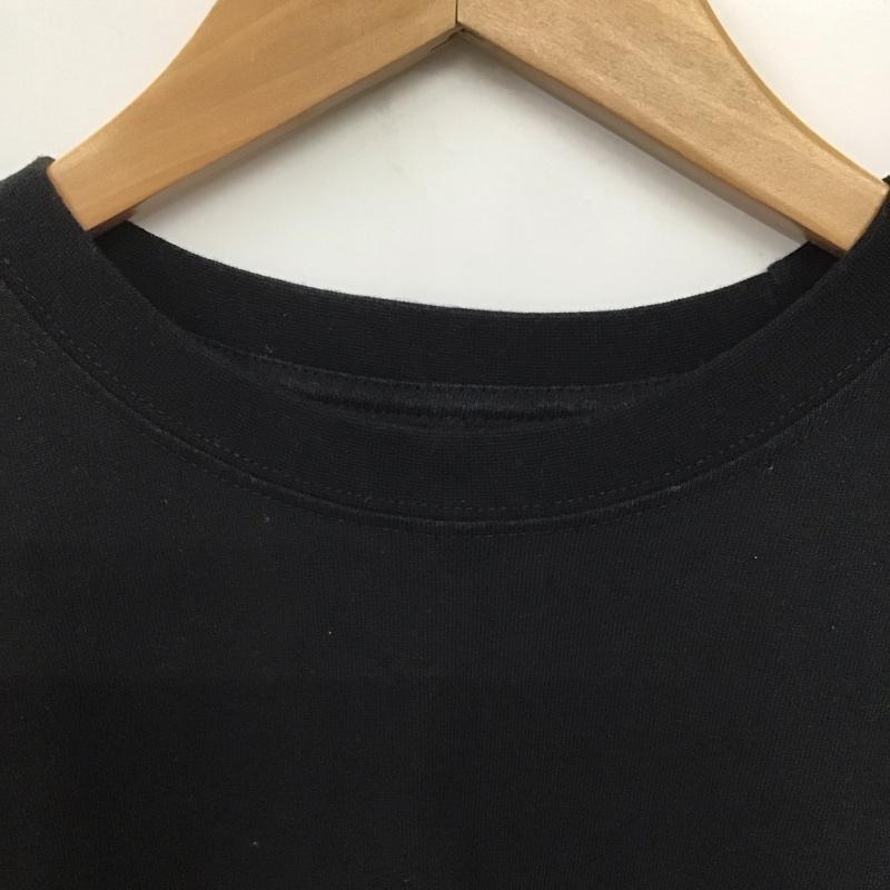 ゴースローキャラバン go slow caravan Tシャツ 半袖 半袖カットソー プリントTシャツ クルーネックカットソー 3 プリント 黒 / ブラック /  メンズ USED 古着 中古 10141011