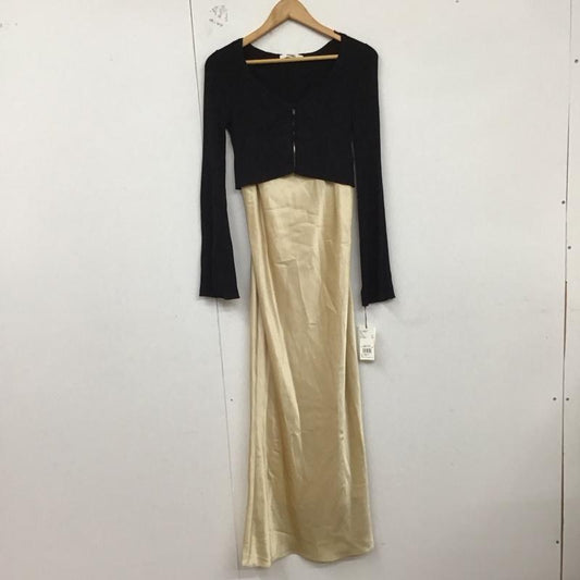 スナイデル SNIDEL ワンピース ロングスカート SWNO234127 ニットカーデ&キャミワンピset 0 黒 / ブラック /  レディース USED 古着 中古 10129456