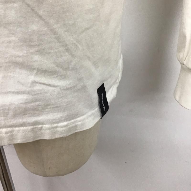 ディスイズネバーザット thisisneverthat カットソー 長袖 長袖カットソー プリントカットソー クルーネック S ロゴ、文字 白 / ホワイト /  メンズ USED 古着 中古 10126235