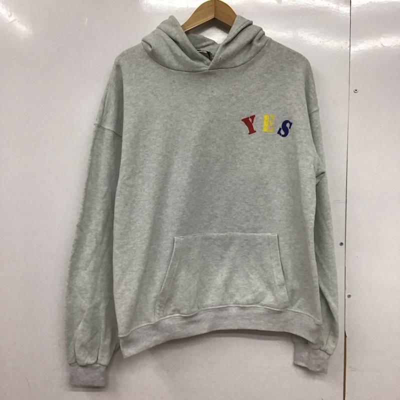 古着 USED パーカー 長袖 長袖パーカー プルオーバーパーカー スウェット L ロゴ、文字 灰 / グレー /  メンズ USED 古着 中古 10146036