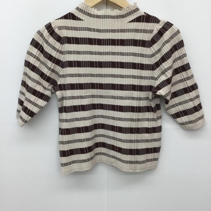 ココ ディール COCO DEAL カットソー 半袖 2 チェック ベージュ / ベージュ / X 茶 / ブラウン /  レディース USED 古着 中古 10134739