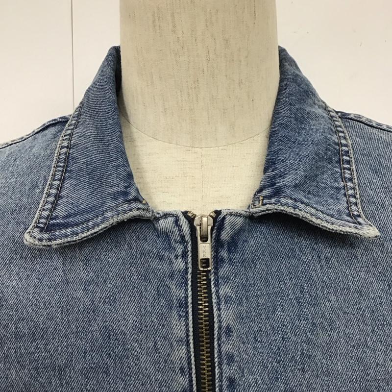 ザラ ZARA ジャケット、上着 ジャケット、ブレザー デニムジャケット Gジャン アウター カラージャケット L ロゴ、文字 インディゴ / インディゴ /  メンズ USED 古着 中古 10107219
